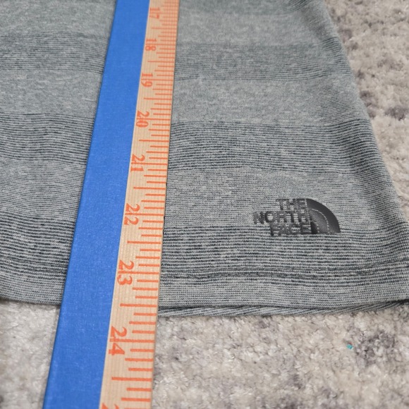 The North Face FlashDry Athletic Top Small Gray Black Running Tee - Picture 4 of 12